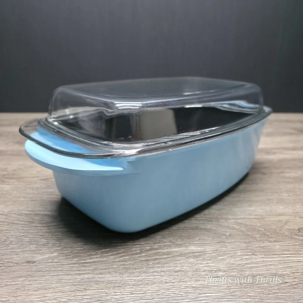 Cook' Essentials Blue 6 Qt Casserole Dish -  Cast Aluminum With Wire Rack - New‎